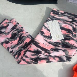 lululemon athletica Pink and Black Camo Leggings